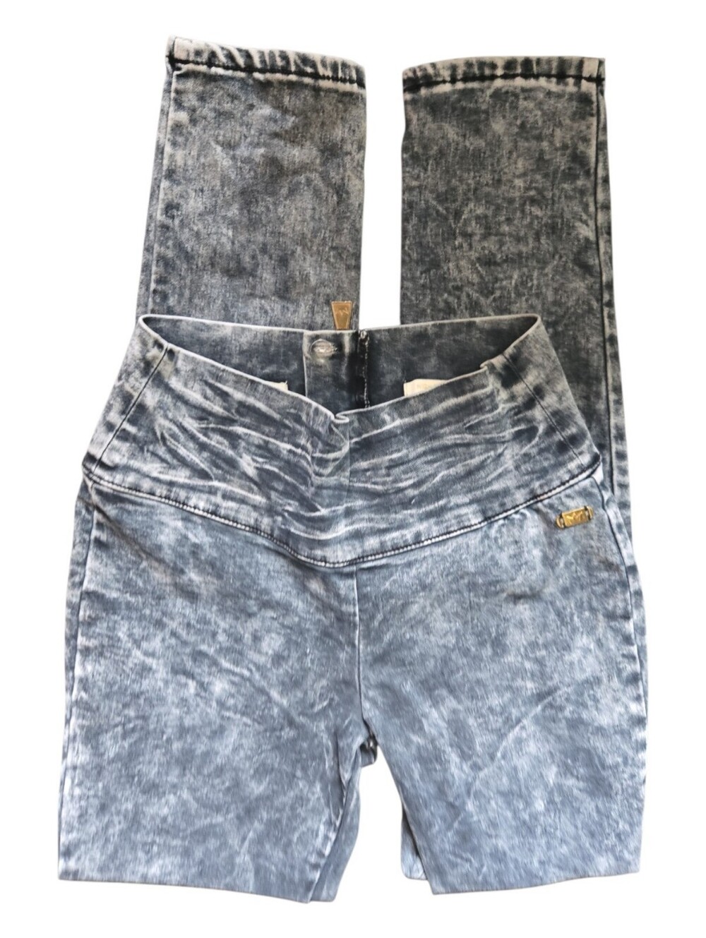 Nicki Minaj High Rise Acid Wash Skinny Jeans Gray Denim - 5/6